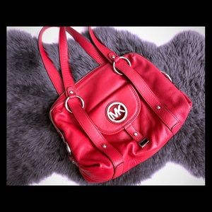 Red Michael Kors purse